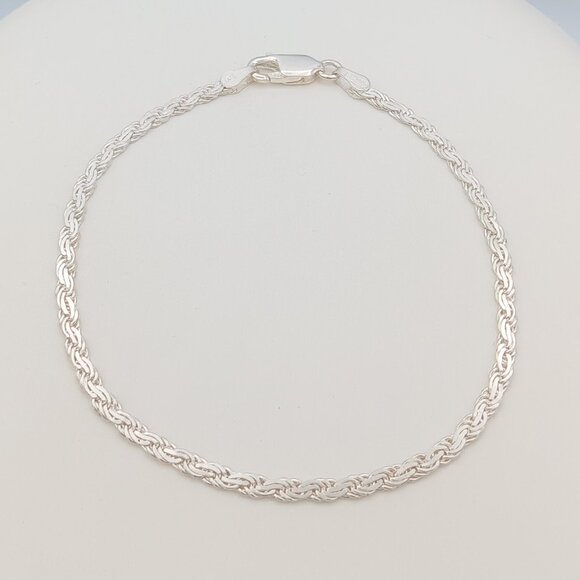 MILOR Italy 925 Sterling Silver French Link Chain Bracelet - Picture 5 of 13